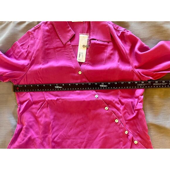 NWT Soft Surroundings Asymmetrical Wrap Tunic Lyocell Top Medium $98 Retail - Picture 10 of 10